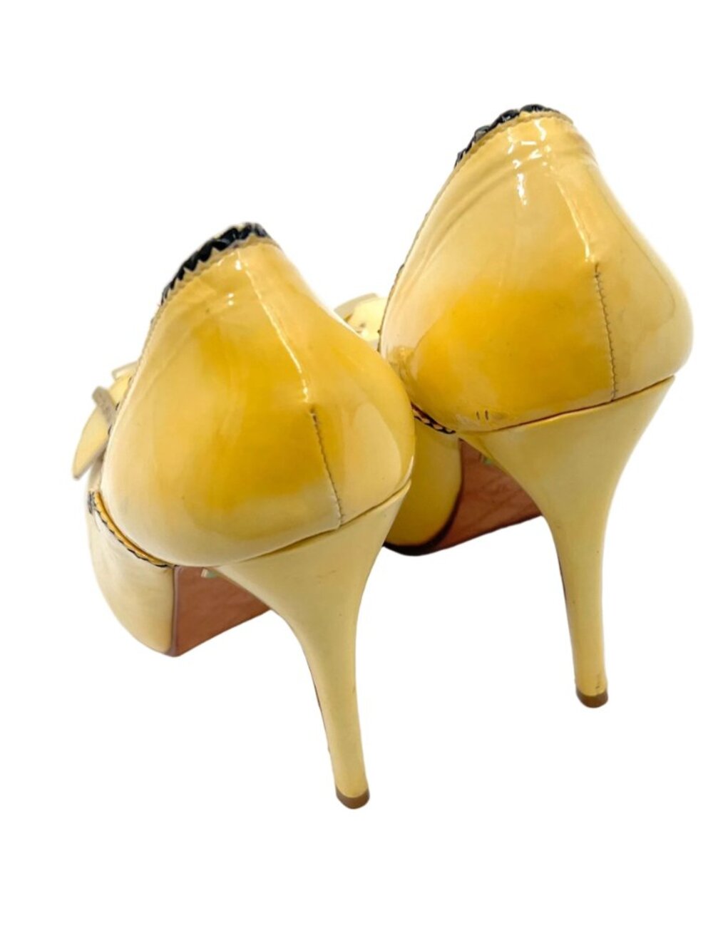 Y2K L.A.M.B Pattent Leather Pump Hidde Platform Heel Shoes - Picture 4 of 8